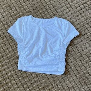 Aritzia - TNA Chill Crop Top - XS - Heather Cloud White - WORN ONCE